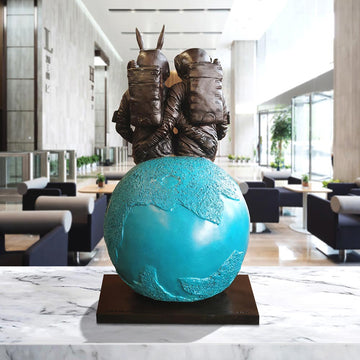 They Loved Each Other to the Moon and Back (Bronze Sculpture)