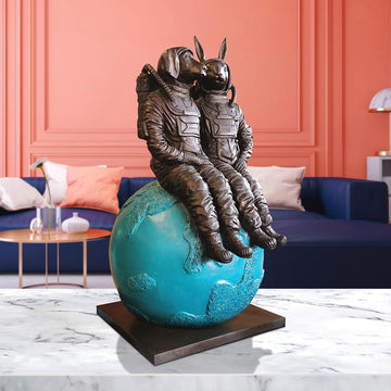 They Loved Each Other to the Moon and Back (Bronze Sculpture)