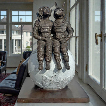 They Loved Each Other to the Full Moon and Back (Bronze Sculpture)