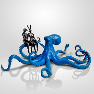 Octopus with Friends (Bronze Sculpture, Miniature Collection)
