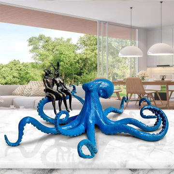 Octopus with Friends (Bronze Sculpture, Miniature Collection)