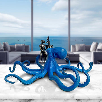 Octopus with Friends (Bronze Sculpture, Miniature Collection)