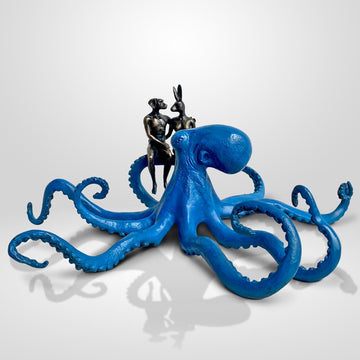 Octopus with Friends (Bronze Sculpture, Miniature Collection)