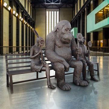 The Orangutan Bench of Friendship (Bronze Sculpture)