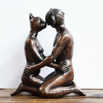 He Thought She Was an Incredible Kisser (Bronze Sculpture)