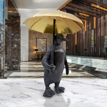 Penguin Under Cover (Bronze Sculpture, Small)