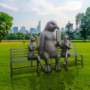The Penguin Bench of Friendship (Bronze Sculpture)