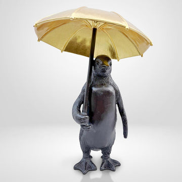 Penguin Under Cover (Bronze Sculpture, Small)