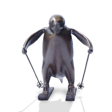 The Downhill Penguin (Bronze Sculpture, Miniature Collection)