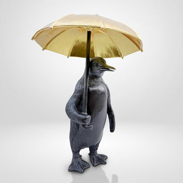 Penguin Under Cover (Bronze Sculpture, Small)
