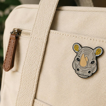 Northern White Rhino (Enamel Pin)
