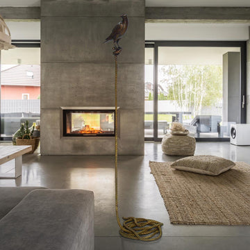 Piper, the magpie on long rope (Bronze Sculpture)