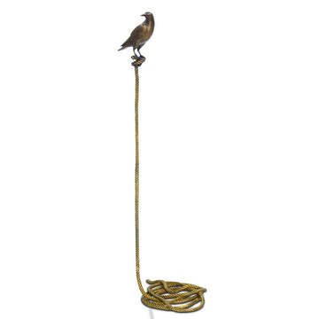 Piper, the magpie on long rope (Bronze Sculpture)