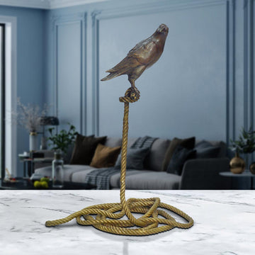 Piper, the Magpie on Short Rope (Bronze Sculpture)