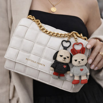 Rabbitgirl and Dogboy - Bold Hearts (Plush Collectible Keychains)