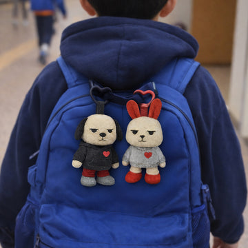 Rabbitgirl and Dogboy - Bold Hearts (Plush Collectible Keychains)