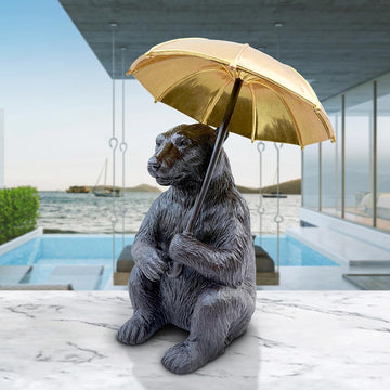 Polar Bear Under Cover (Bronze Sculpture, Small)