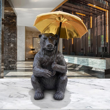 Polar Bear Under Cover (Bronze Sculpture, Small)