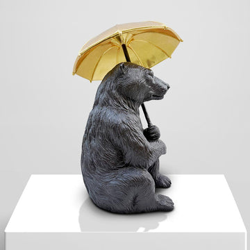 Polar Bear Under Cover (Bronze Sculpture, Small)