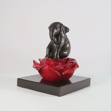 The Elephant Was in Bloom (Bronze Sculpture, Small)