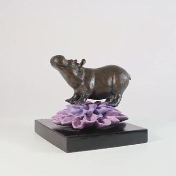 The Hippo Was in Bloom (Bronze Sculpture, Small)