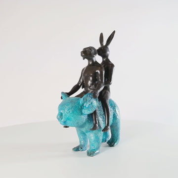 They Loved Koalas (Bronze Sculpture, Miniature Collection)