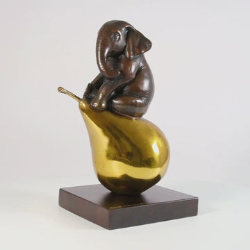 The Elephant Was Just Pearfect (Bronze Sculpture, Small)