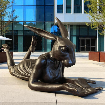 Rabbitwoman Had the Whole World in Her Hands (Bronze Sculpture)