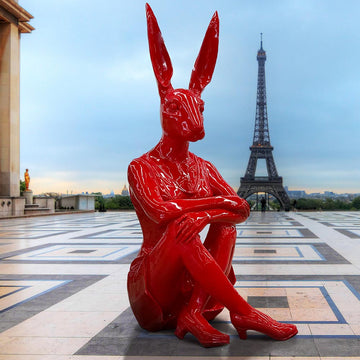Rabbitwoman Painted the Town Red (Aluminium Sculpture)