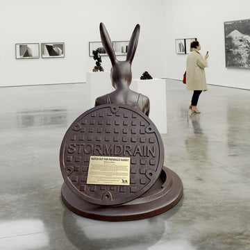 Watch Out for Paparazzi Rabbit (Bronze Sculpture, Large)
