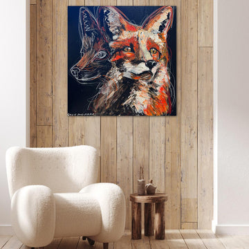 Red, the vanishing Sierra Nevada red fox (Original Painting)