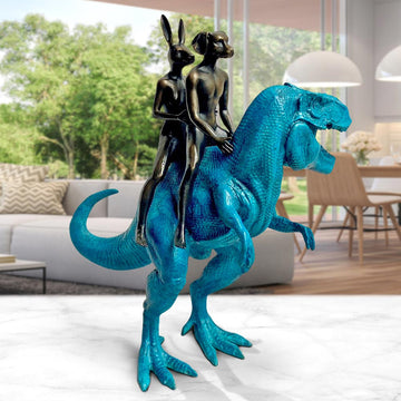 The Big T-Rex Riders (Bronze Sculpture)