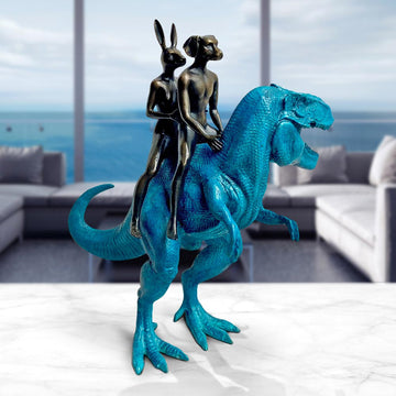 The Big T-Rex Riders (Bronze Sculpture)