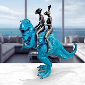 The Big T-Rex Riders (Bronze Sculpture)