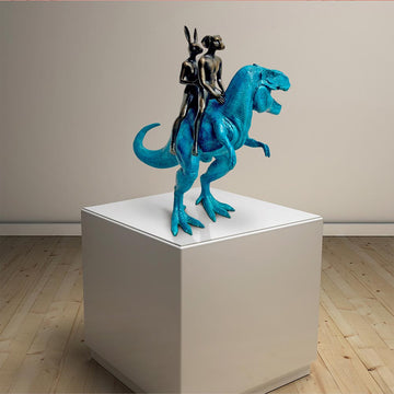 The Big T-Rex Riders (Bronze Sculpture)