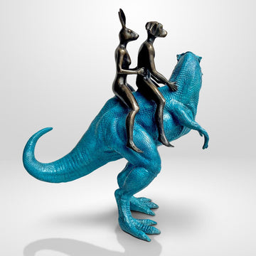 The Big T-Rex Riders (Bronze Sculpture)