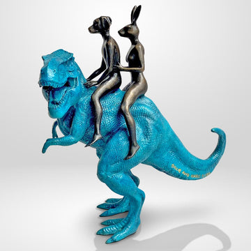 The Big T-Rex Riders (Bronze Sculpture)