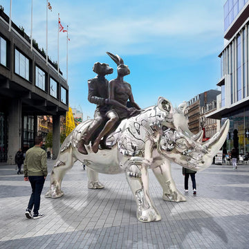 The Wonderful Rhino Riders (Bronze Sculpture)