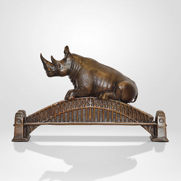 The Rhino Loved the Sydney Harbour Bridge (Bronze Sculpture, Small)