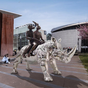 The Wonderful Rhino Riders (Bronze Sculpture)