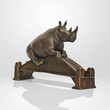 The Rhino Loved the Sydney Harbour Bridge (Bronze Sculpture, Small)