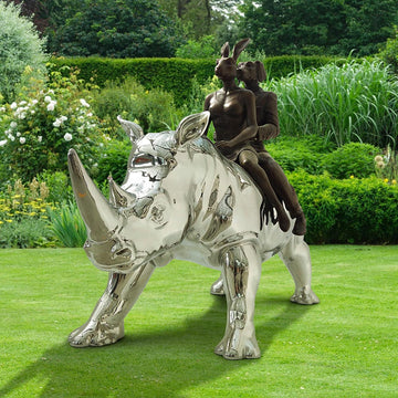 The Wonderful Rhino Riders (Bronze Sculpture)