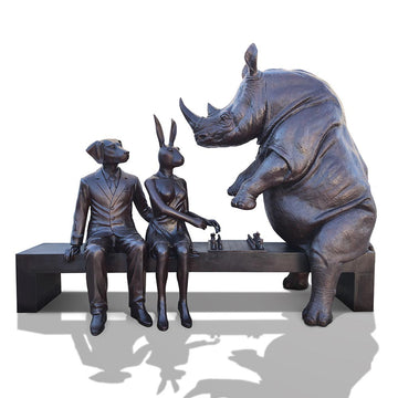 The Game bench (Bronze Sculpture)