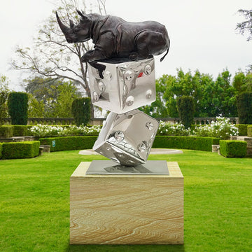 Big Luck of the Rhino (Bronze Sculpture)