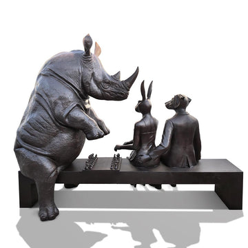 The Game bench (Bronze Sculpture)