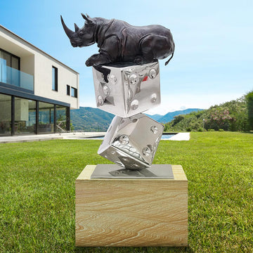 Big Luck of the Rhino (Bronze Sculpture)