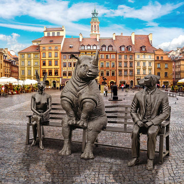 The White Rhino Bench of Friendship (Bronze Sculpture)
