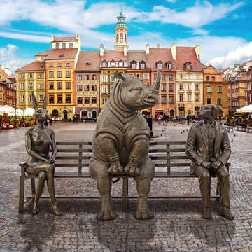 The White Rhino Bench of Friendship (Bronze Sculpture)