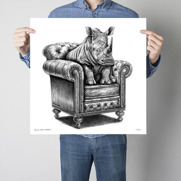 A Study for a Rhino on a Chair (Print)