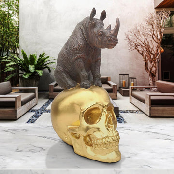 Mankind for Rhinos (Bronze Sculpture)